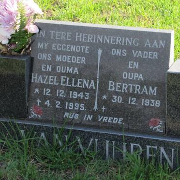 VUUREN Hazel Ellena, van 1943-1995 &amp; Bertram 1938-