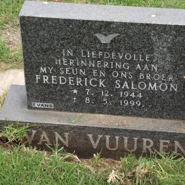 VUUREN Frederick Salomon, van 1944-1999