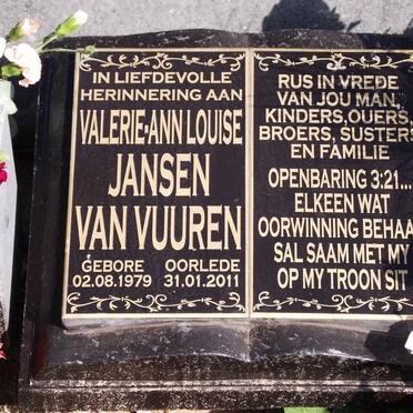 VUUREN Valerie-Ann Louise, Jansen van 1979-2011