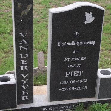 VYVER Piet, van der 1953-2003
