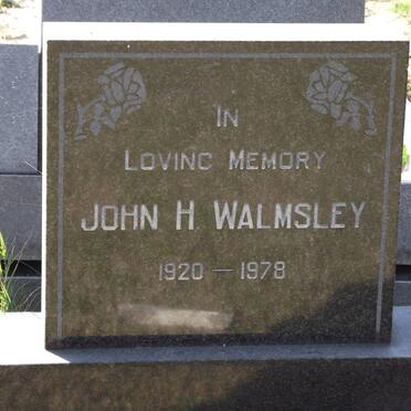 WALMSLEY John H. 1920-1978