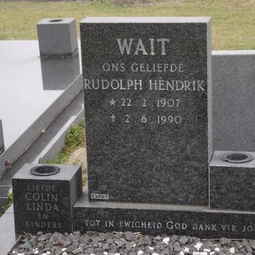 WAIT Rudolph Hendrik 1907-1990