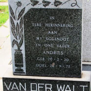 WALT Andries, van der 1920-1972