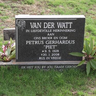 WATT Petrus Gerhardus, van der 1928-2008