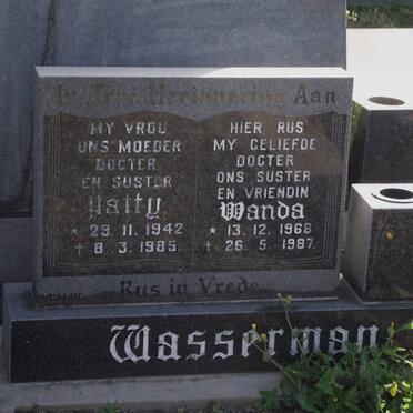 WASSERMAN P.M. 1942-1985 &amp; Wanda 1968-1987
