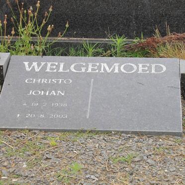 WELGEMOED Christo Johan 1938-2003