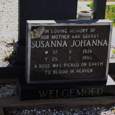 WELGEMOED Susanna Johanna 1936-1990