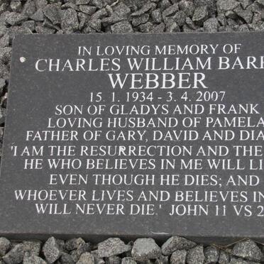 WEBBER Charles William Barry 1934-2007