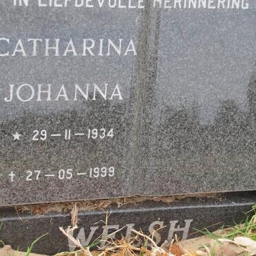 WELSH Catharina Johanna 1934-1999