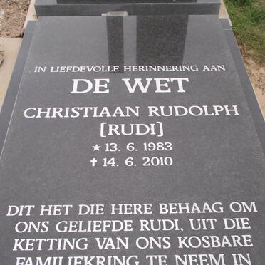 WET Christiaan Rudolph, de 1983-2010