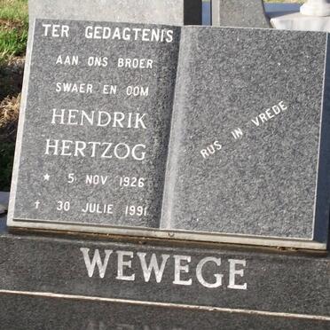 WEWEGE Hendrik Hertzog 1926-1991