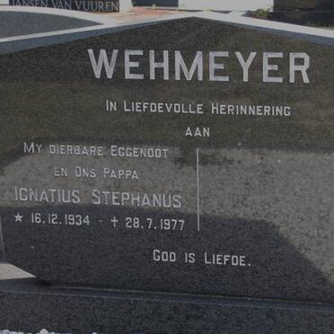 WEHMEYER Ignatius Stephanus 1934-1977