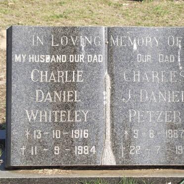 WHITELEY Charlie Daniel 1916-1984 :: PETZER Charles J. Daniel 1887-1956