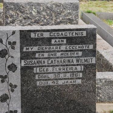 WILMOT Susanna Catharina nee FERREIRA -1961