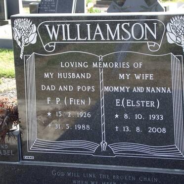 WILLIAMSON F.P. 1926-1988 &amp; E. 1933-2008