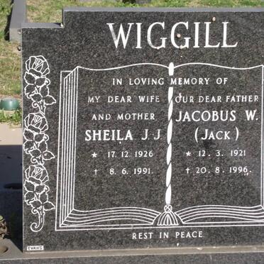 WIGGILL Jacobus W. 1921-1996 &amp; Sheila J.J. 1926-1991