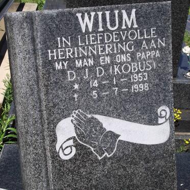 WIUM Daniel Jacobus De Villiers 1953-1998