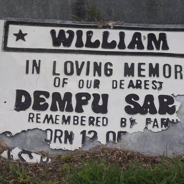 WILLIAM Dempu Sarah 1928-2000