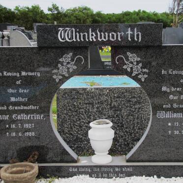 WINKWORTH William Brown 1922-1976 &amp; Anne Catherine 1927-1988