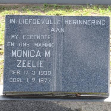 ZEELIE Monica M. 1930-1977