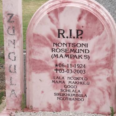 ZUNGULA Nontsoni Rosemund 1924-2003