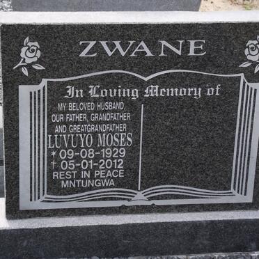 ZWANE Luvuyo Moses 1929-2012