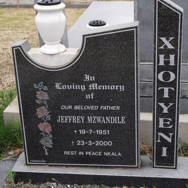 XHOTYENI Jeffrey Mzwandile 1951-2000