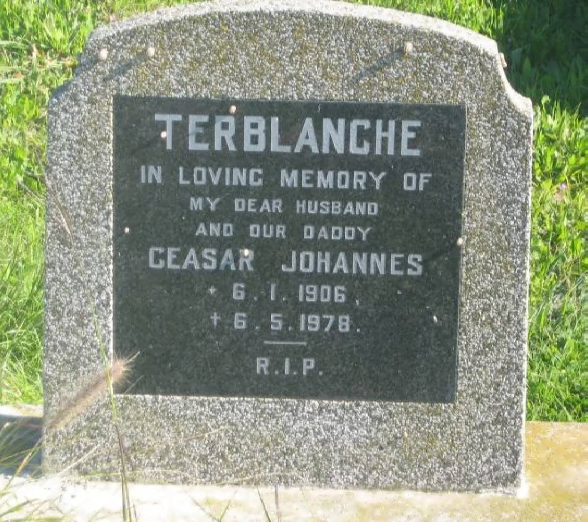 TERBLANCHE Caesar Johannes 1906-1978