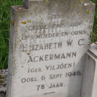ACKERMANN Elizabeth W.C. nee VILJOEN -1946