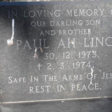 AH LING Paul 1973-1974