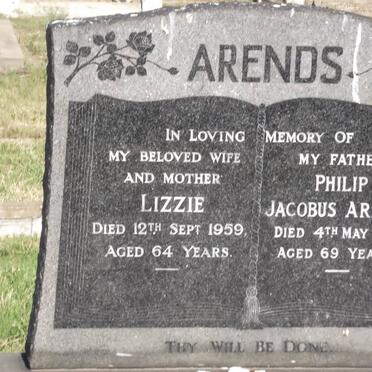 ARENDS Philip Jacobus -1967 &amp; Lizzie -1959