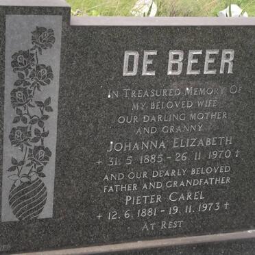 BEER Pieter Carel, de 1881-1973 &amp; Johanna Elizabeth 1885-1970