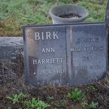 BIRK Ann Harriett 1910-1983