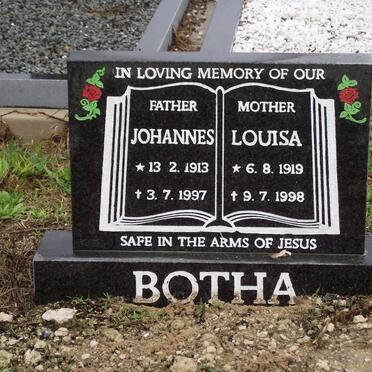 BOTHA Johannes 1913-1997 &amp; Louisa 1919-1998