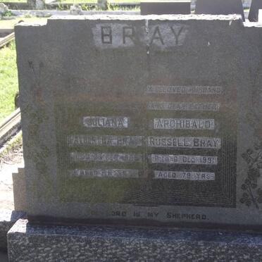 BRAY Juliana Albertha -1985 &amp; Archiebald Russel -1991