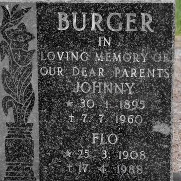 BURGER Johnny 1895-1960 &amp; Flo 1908-1988