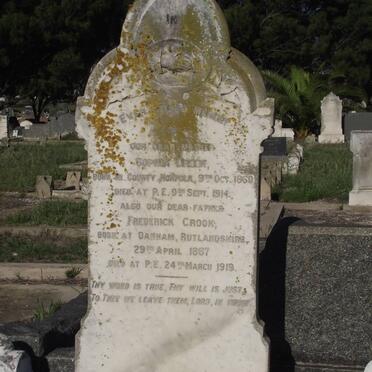 CROOK Sophia 1860-1914 &amp; Frederick 1867-1919