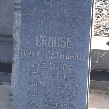 CROUSE Dirkie Catharina nee FOURIE 1898-1978