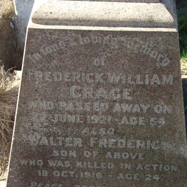 CRAGE Frederick William -1921 :: CRAGE Walter Frederick -1916
