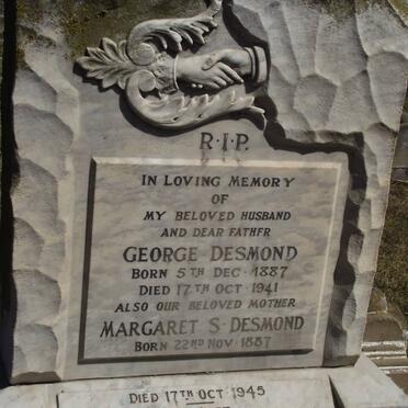 DESMOND George 1887-1941 &amp; Margaret S. 1887-1945