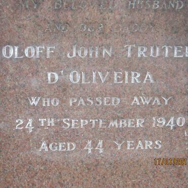 D'OLIVEIRA Oloff John Truter -1940