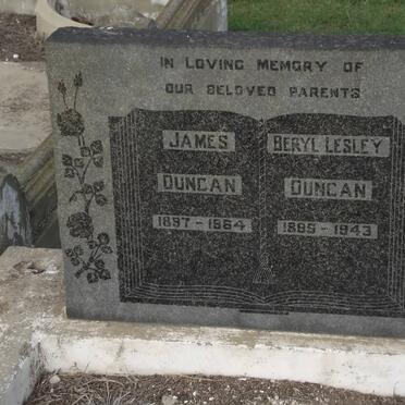 DUNCAN James 1897-1964 &amp; Beryl Lesley 1895-1943