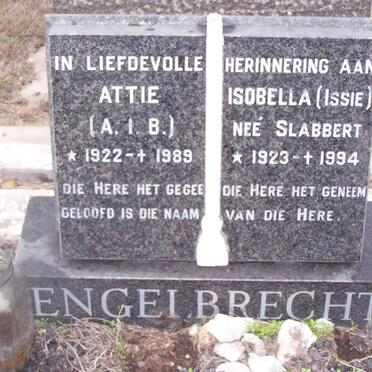 ENGELBRECHT A.I.B. 1922-1989 &amp; Isobella SLABBERT 1923-1994