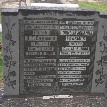 ERASMUS Pieter D.F. 1900-1966 &amp; Cornelia Johanna 1898-1993