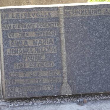 FOURIE Anna Maria Johanna Helena nee SNYMAN 1912-1959