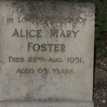 FOSTER Alice Mary -1951