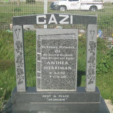 GAZI Andile Merriman 1959-2005