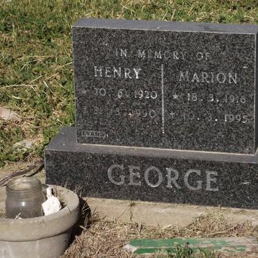 GEORGE Henry 1920-1990 &amp; Marion 1916-1995