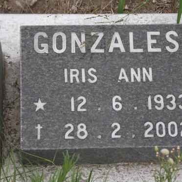 GONZALES Florence 1927-2007 :: GONZALES Iris Ann 1933-2002