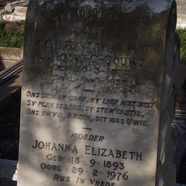 GOUWS Jurgens G. 1878-1938 &amp; Johanna Elizabeth 1893-1976